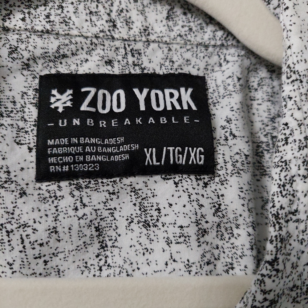 Zoo York Men's Short Sleeve Button-Up Shirt — Gray Speckle - Picture 4 of 4